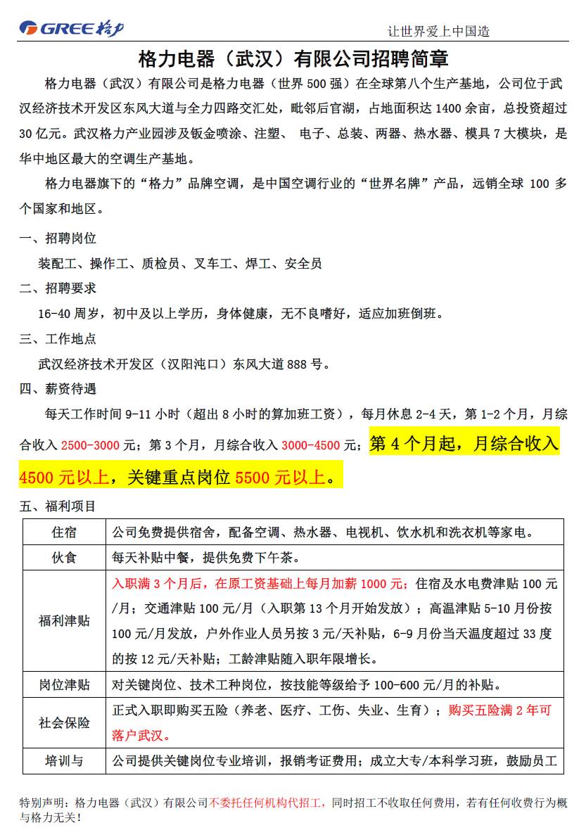 宁乡格力集团招聘启事发布